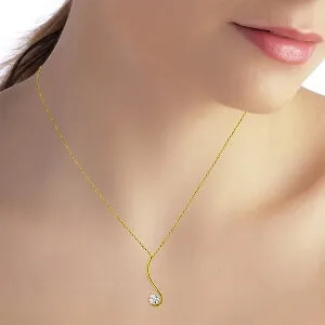 0.5 Carat 14K Solid Yellow Gold Necklace Natural 0.50 Carat Diamond