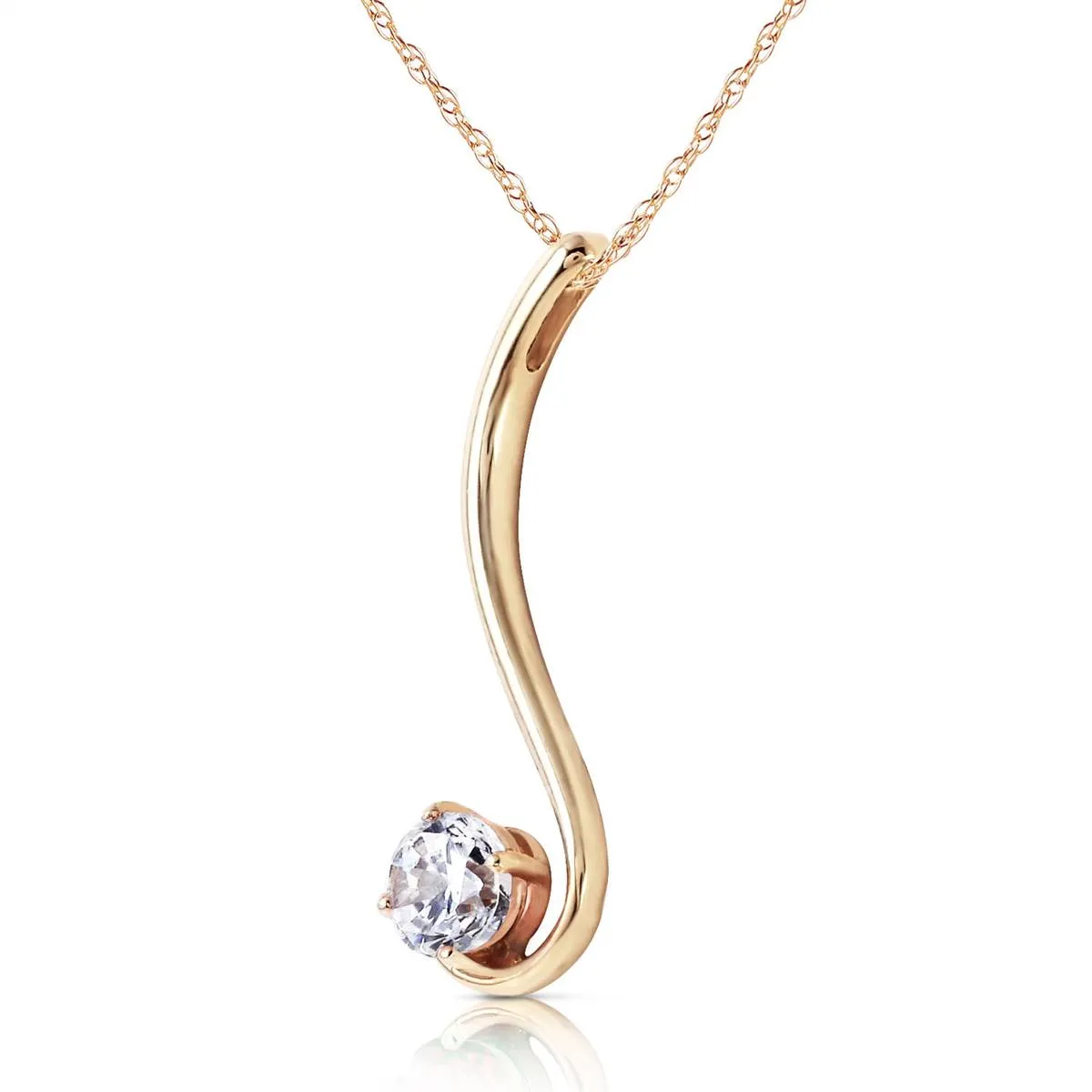 0.5 Carat 14K Solid Yellow Gold Necklace Natural 0.50 Carat Diamond