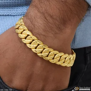 1 Gram Gold Plated Best Quality Gold Plated Pokal Bracelet for Men - Style B788