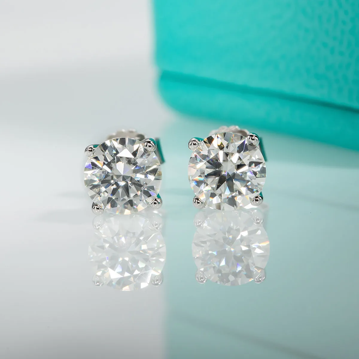 1.0/2.0CTTW D Color Moissanite Earrings 925 Sterling Silver Earrings