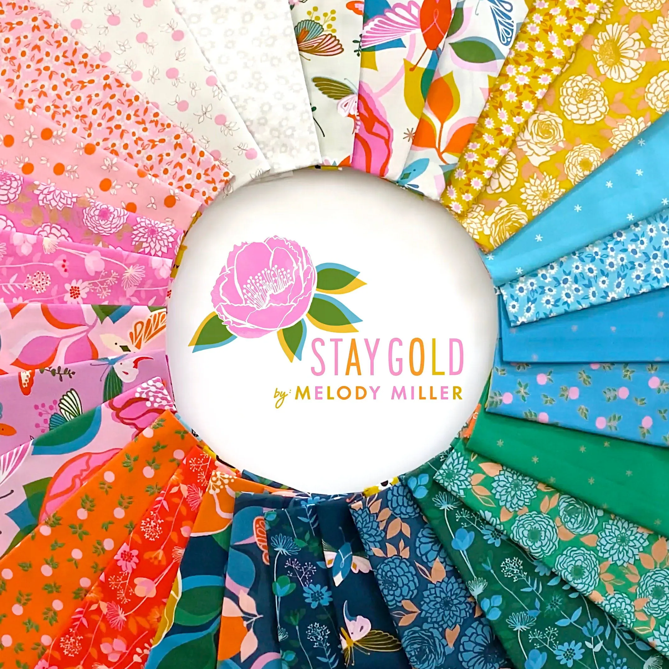 1/2 Yard - Stay Gold Florida RS0021 11 - Ruby Star Society- Melody Miller- Quilting Cotton