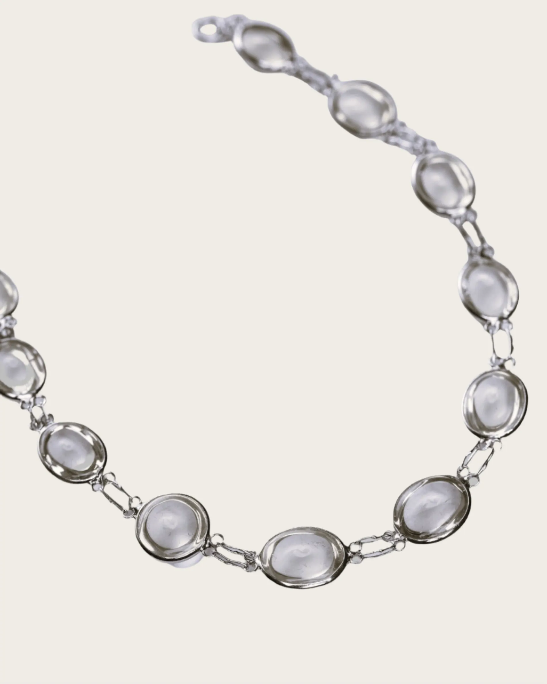 13ctw Moonstone Glow Cabochon Link Tennis Bracelet