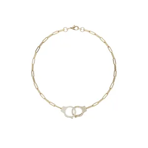 14k Diamond Handcuff Chain