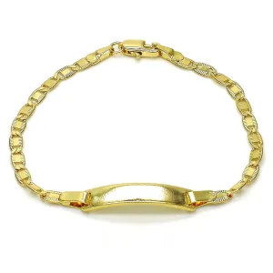 14K Gold Filled Mariner Mariner ID Bracelet,Polished Finish,Golden Tone 6