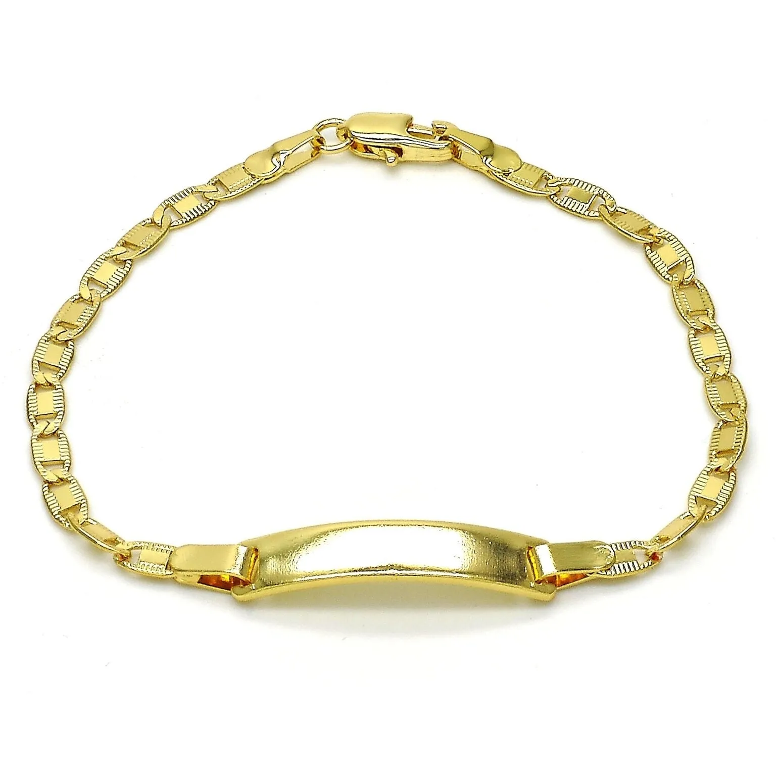 14K Gold Filled Mariner Mariner ID Bracelet,Polished Finish,Golden Tone 6