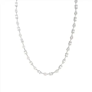 14K Gold Multi Shape Cluster Necklace