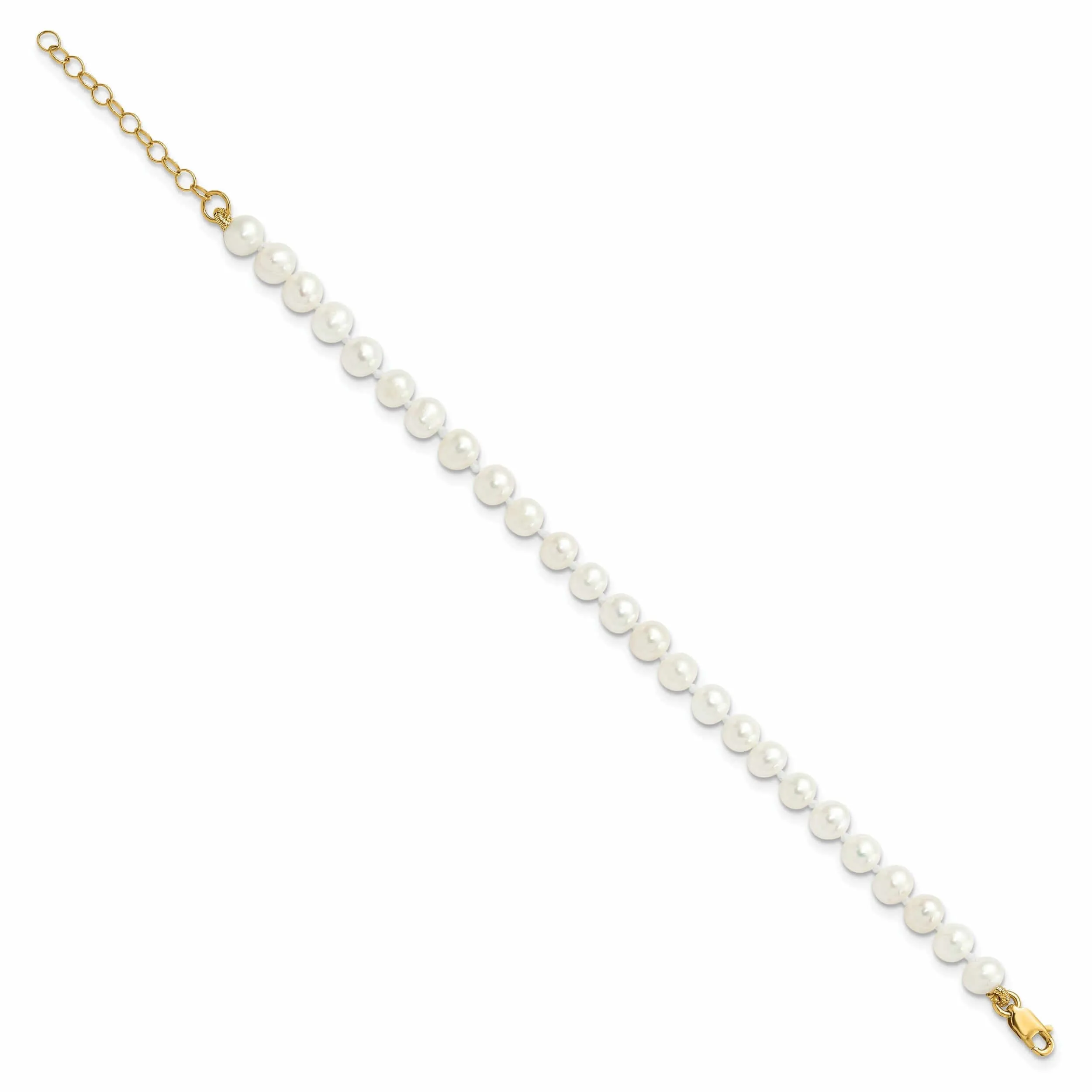 14k Pearl Bracelet Necklace Earrings