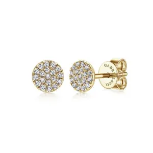 14K Yellow Gold 0.14ctw Diamond Stud Earrings