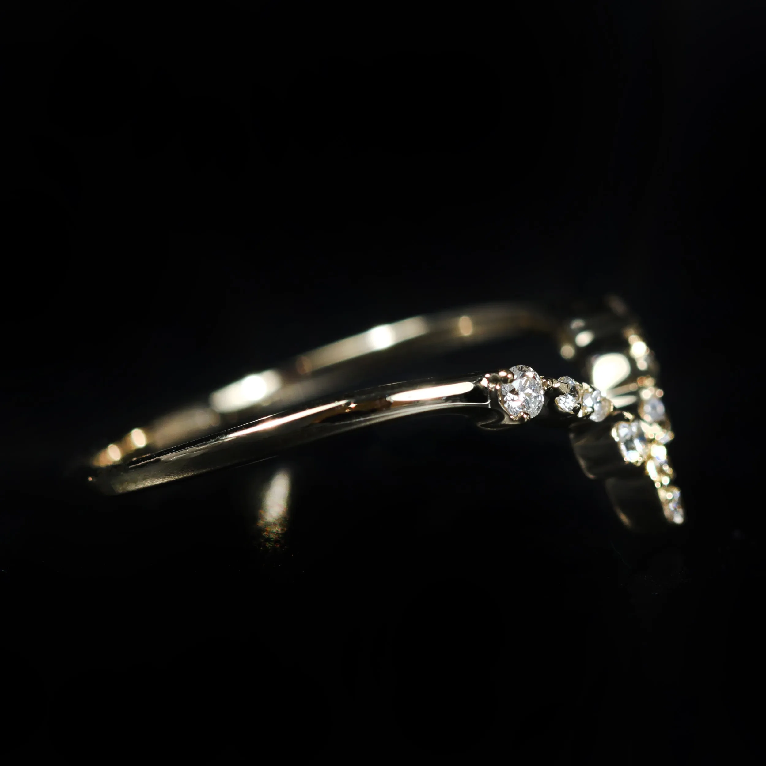 14k Yellow Gold 0.18 Carat Diamond Tiara Band