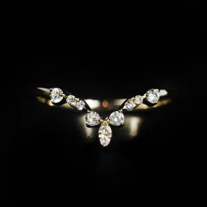 14k Yellow Gold 0.18 Carat Diamond Tiara Band