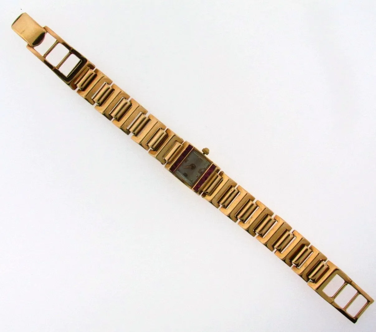 14K Yellow Gold Ruby Wristwatch