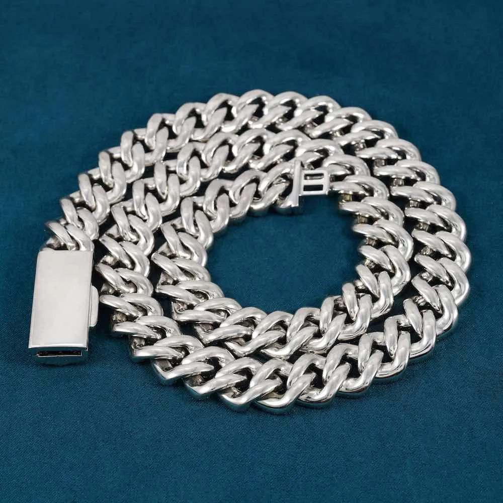 16MM Moissanite Baguette Miami Cuban Link Chain 14K Gold