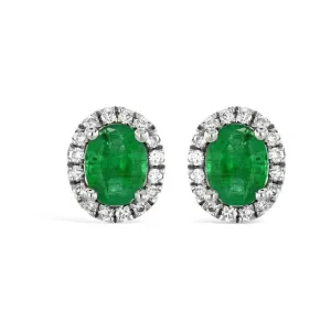 18ct White Gold Ovem/16di-Stud