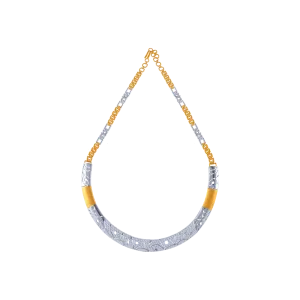 18KT (750) Yellow Gold  And Diamond Necklace For Women