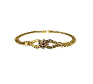 18kt yellow gold ruby and diamond bracelet