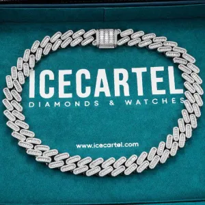 18MM Baguette Moissanite Miami Cuban Link Chain 14K Gold