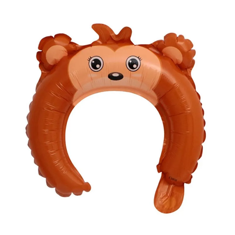 20pcs Cute Animal Tiara Headband Balloon Frog Panda Fox Tiger Cat Baby Shower Kids Toy Happy Birthday Wedding Party Decoration