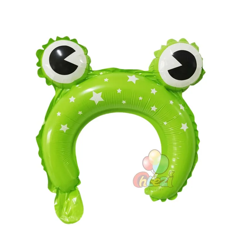 20pcs Cute Animal Tiara Headband Balloon Frog Panda Fox Tiger Cat Baby Shower Kids Toy Happy Birthday Wedding Party Decoration