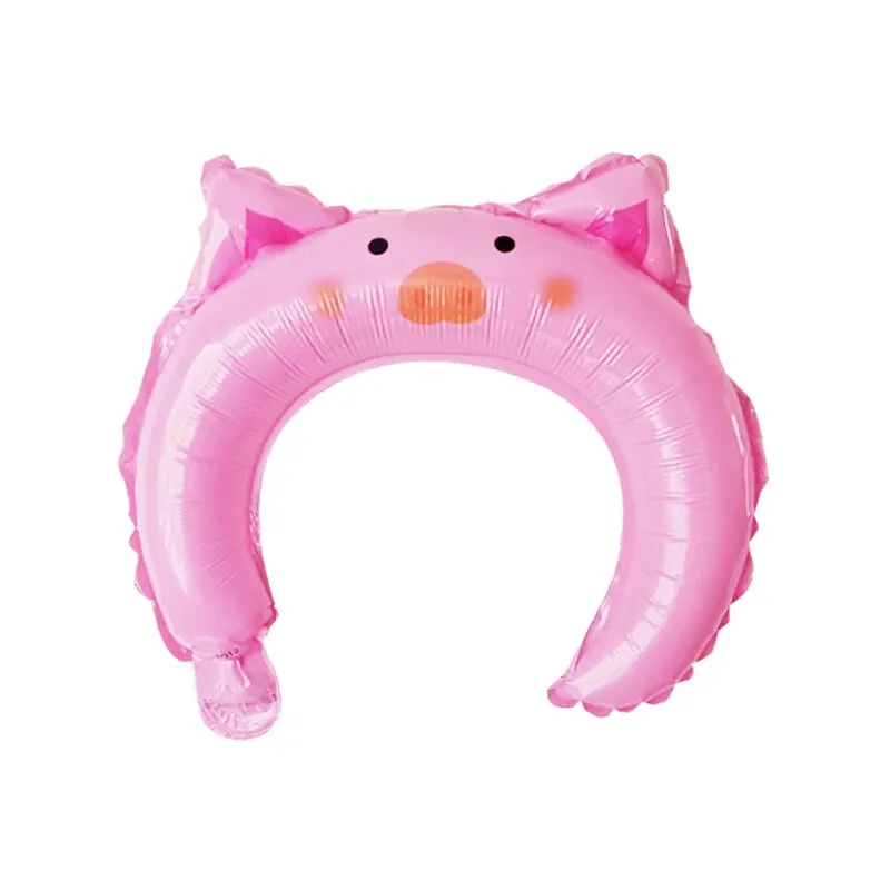 20pcs Cute Animal Tiara Headband Balloon Frog Panda Fox Tiger Cat Baby Shower Kids Toy Happy Birthday Wedding Party Decoration
