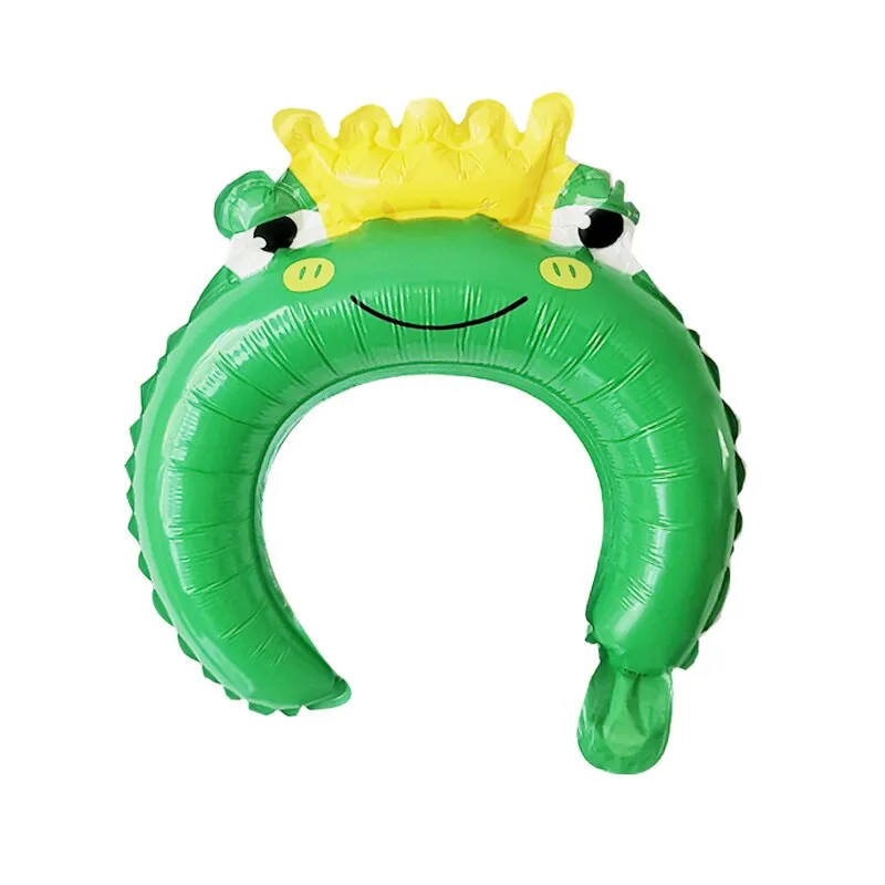 20pcs Cute Animal Tiara Headband Balloon Frog Panda Fox Tiger Cat Baby Shower Kids Toy Happy Birthday Wedding Party Decoration