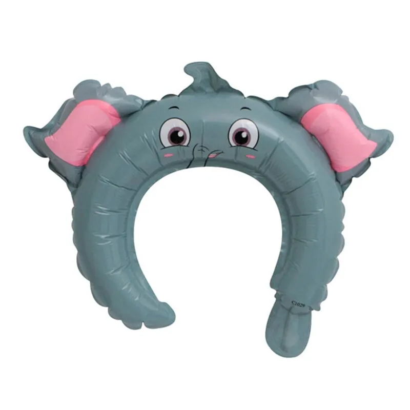 20pcs Cute Animal Tiara Headband Balloon Frog Panda Fox Tiger Cat Baby Shower Kids Toy Happy Birthday Wedding Party Decoration
