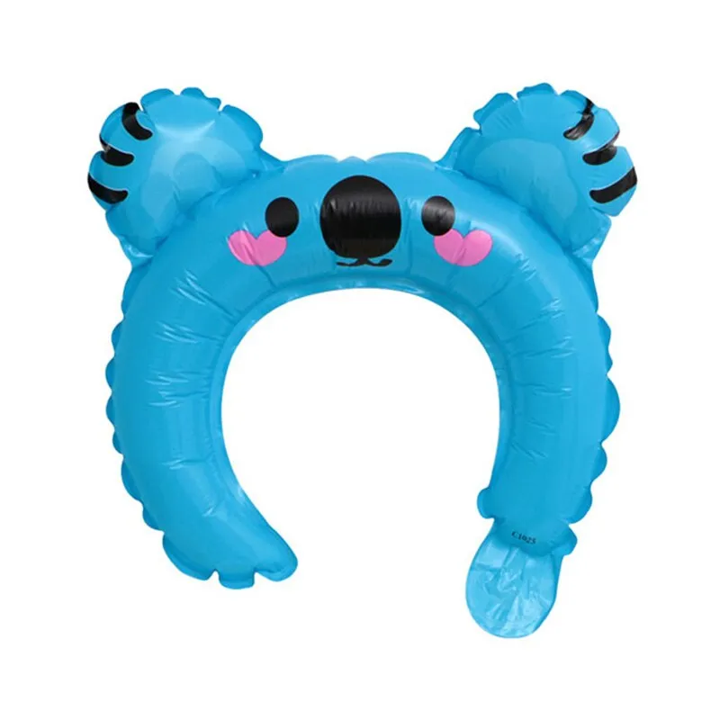 20pcs Cute Animal Tiara Headband Balloon Frog Panda Fox Tiger Cat Baby Shower Kids Toy Happy Birthday Wedding Party Decoration