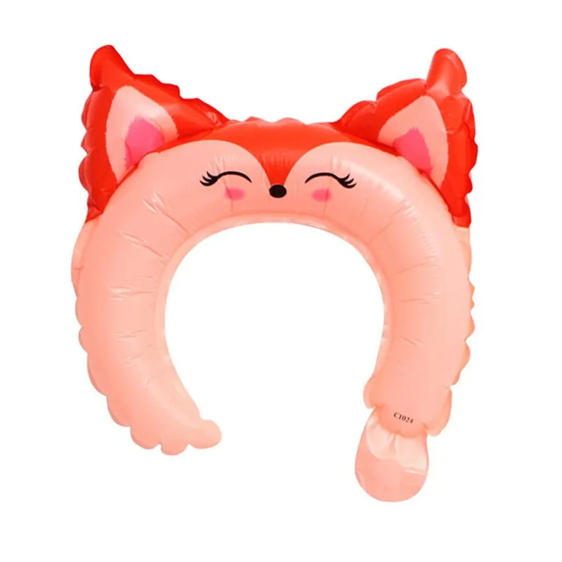 20pcs Cute Animal Tiara Headband Balloon Frog Panda Fox Tiger Cat Baby Shower Kids Toy Happy Birthday Wedding Party Decoration