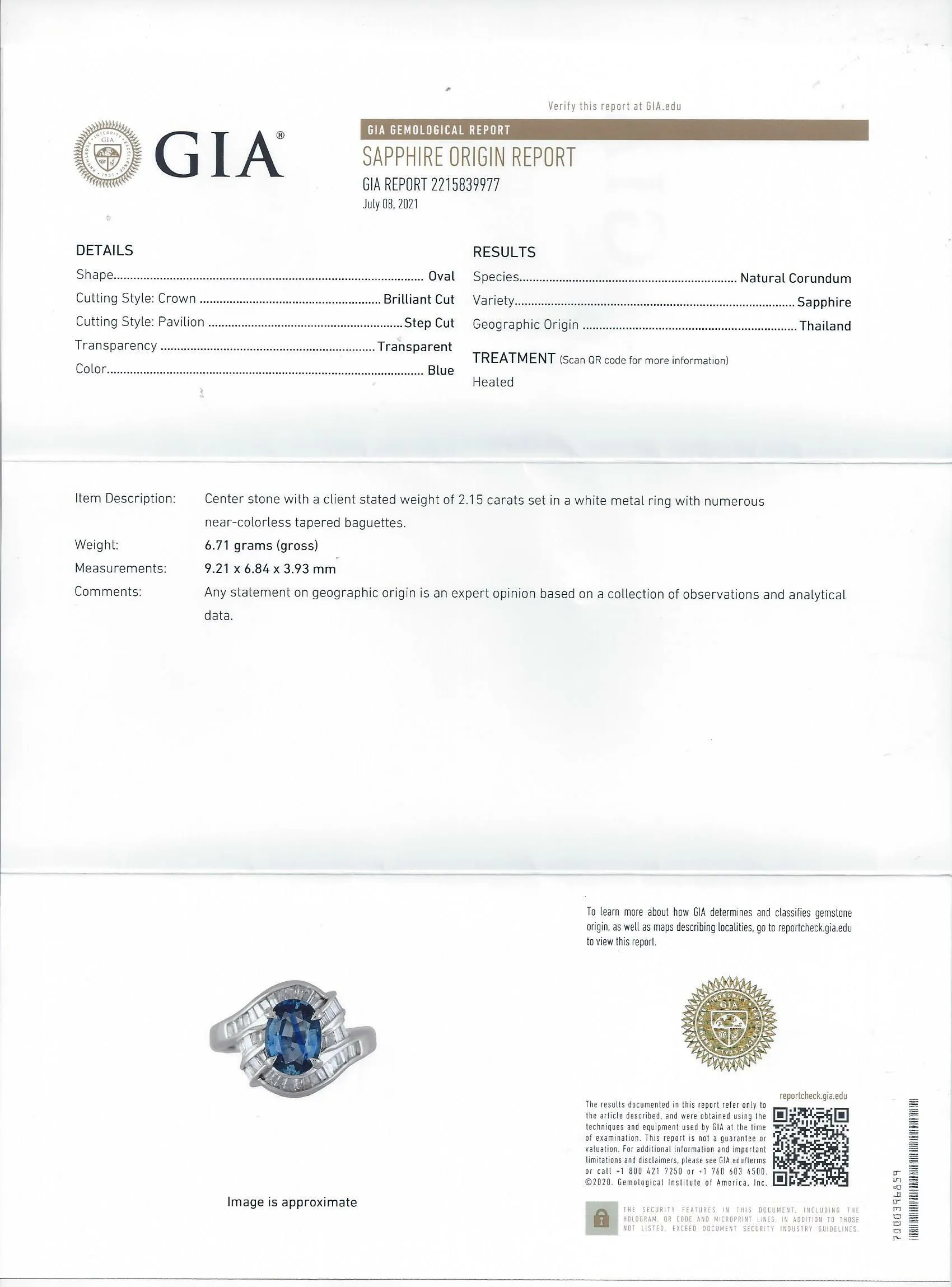2.15ct SAPPHIRE DIAMOND COCKTAIL RING PLATINUM BYPASS BAGUETTE HALO OVAL SHAPE