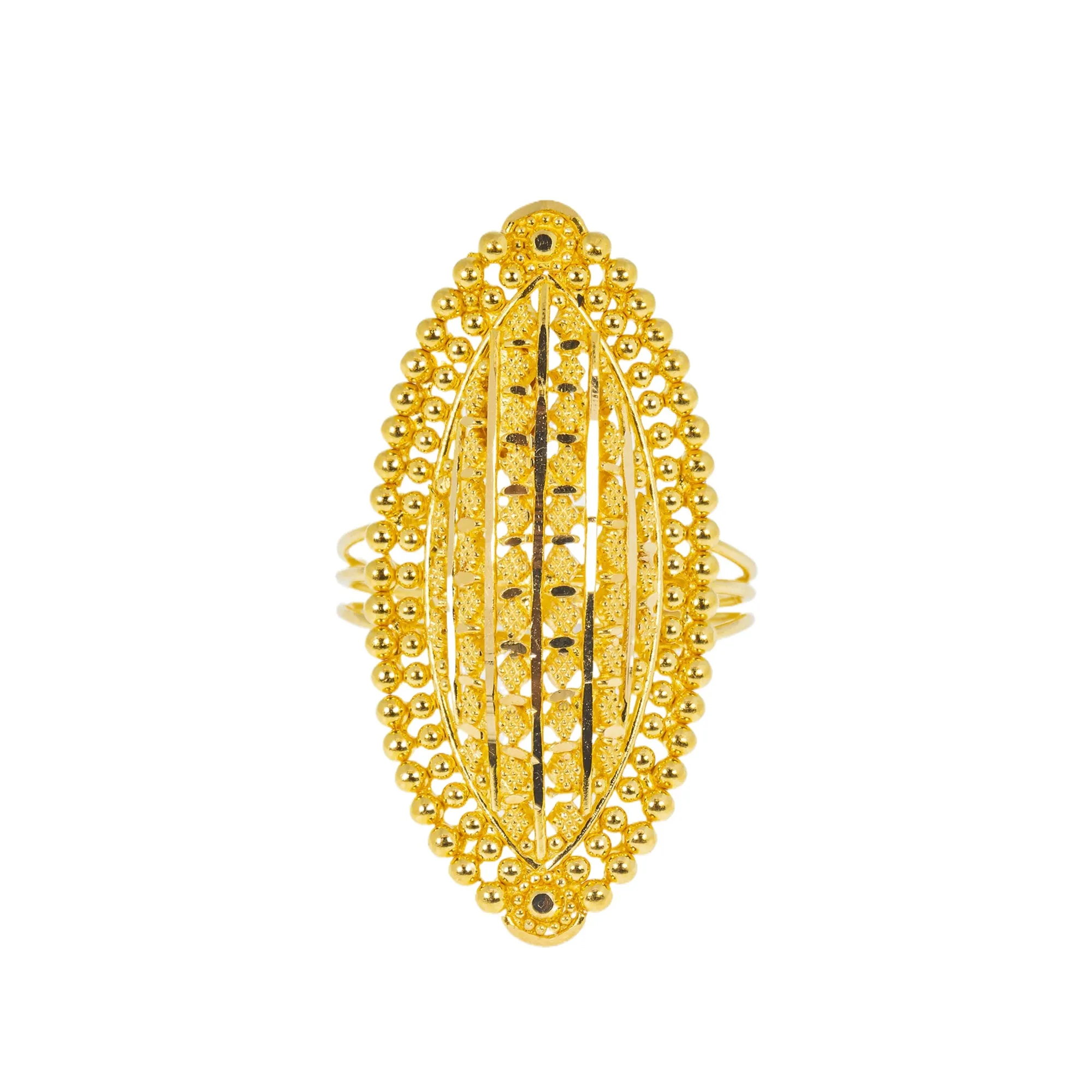 22K Yellow Gold & White Gold Ring (5.5gm)