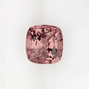 2.60ct PEACH PINK NATURAL SPINEL SALMON SQUARE CUSHION SHAPE CUT LOOSE 2.5 CARAT