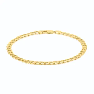 9ct Yellow Gold Silver Filled 21cm Curb 120 Gauge Bracelet