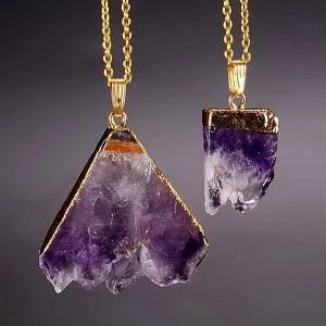Amethyst Slice Necklace