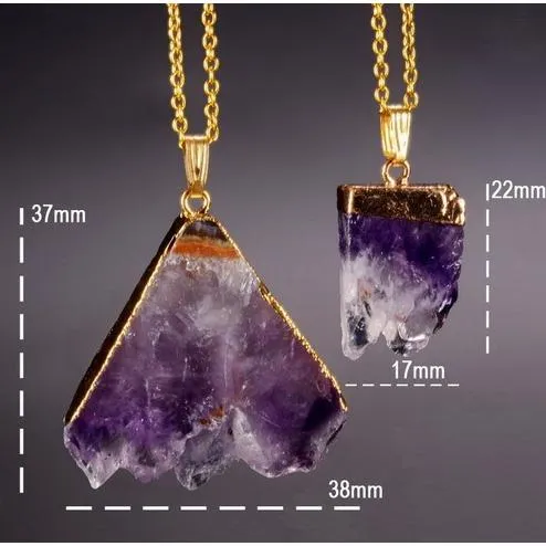 Amethyst Slice Necklace