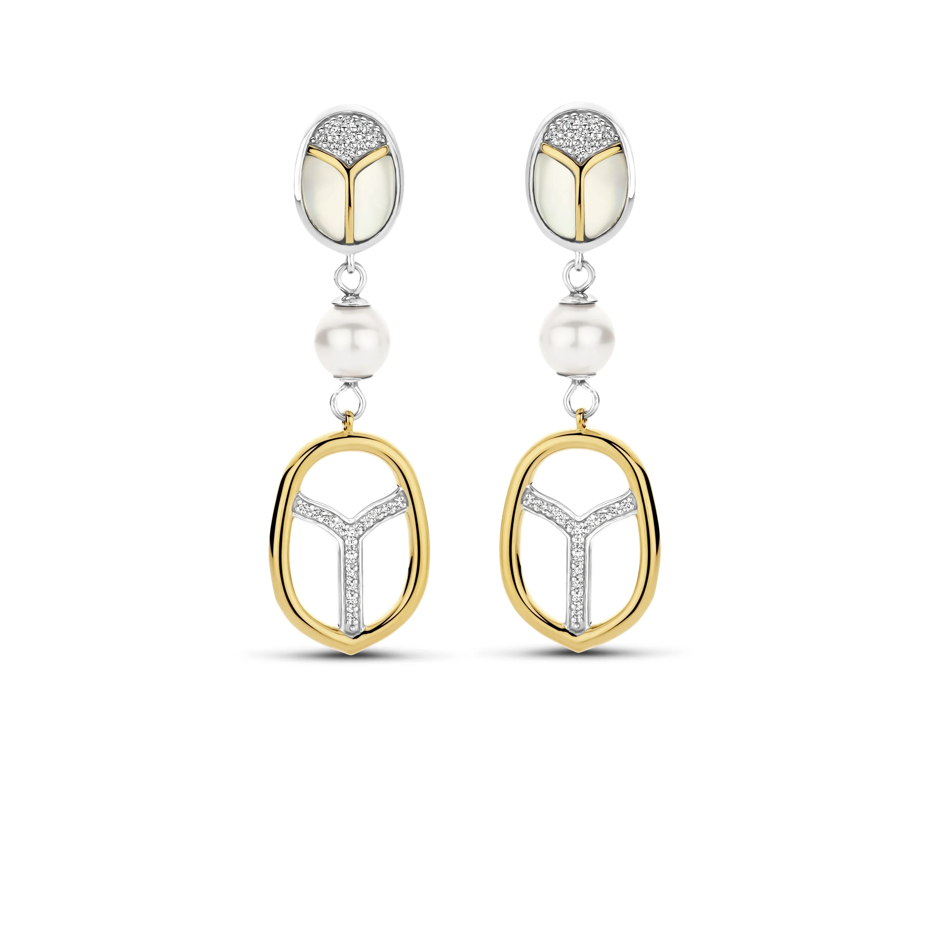 Amulet Scarab Quartz Earrings