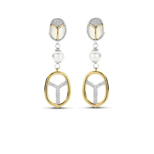 Amulet Scarab Quartz Earrings