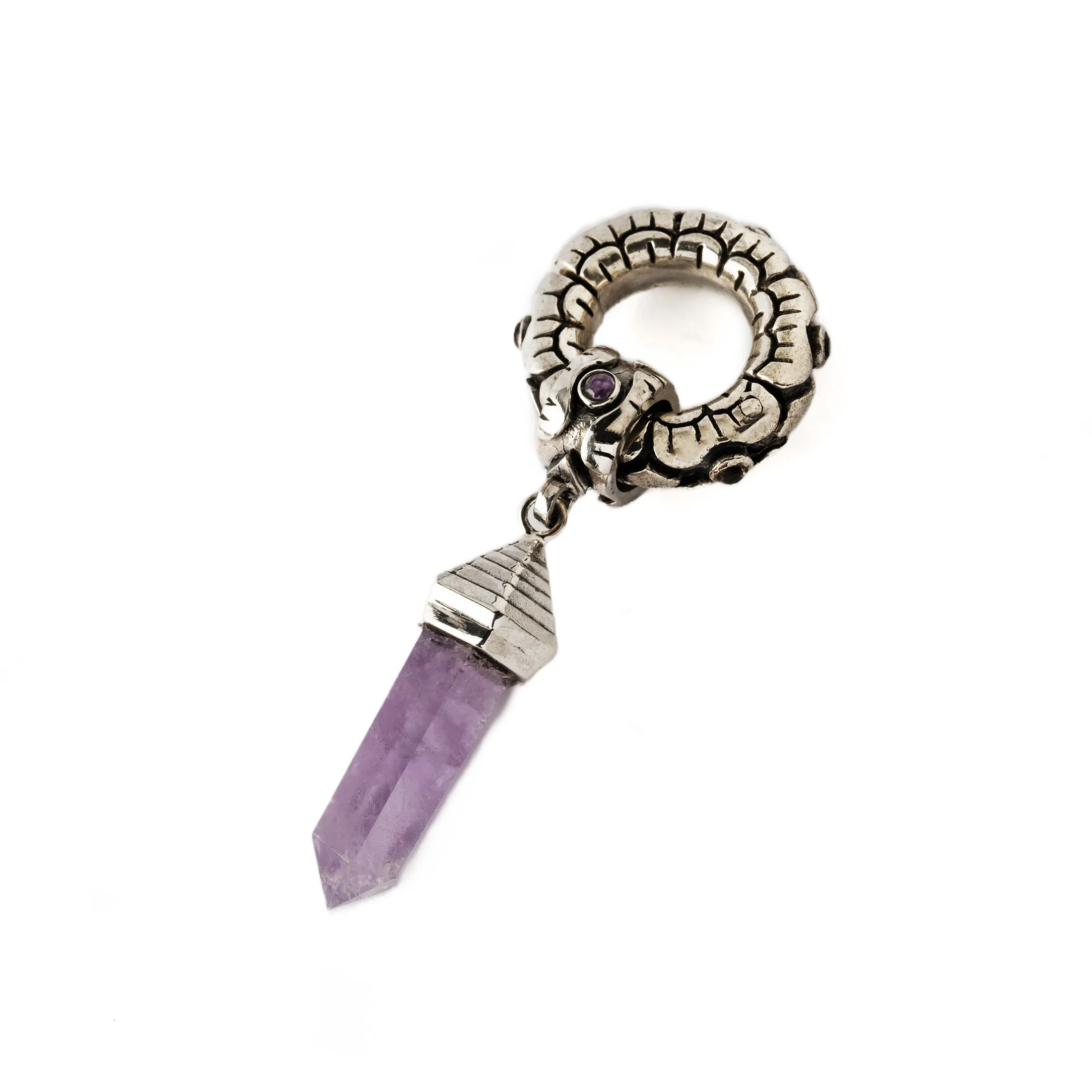 Ashara Silver Hangers - Amethyst
