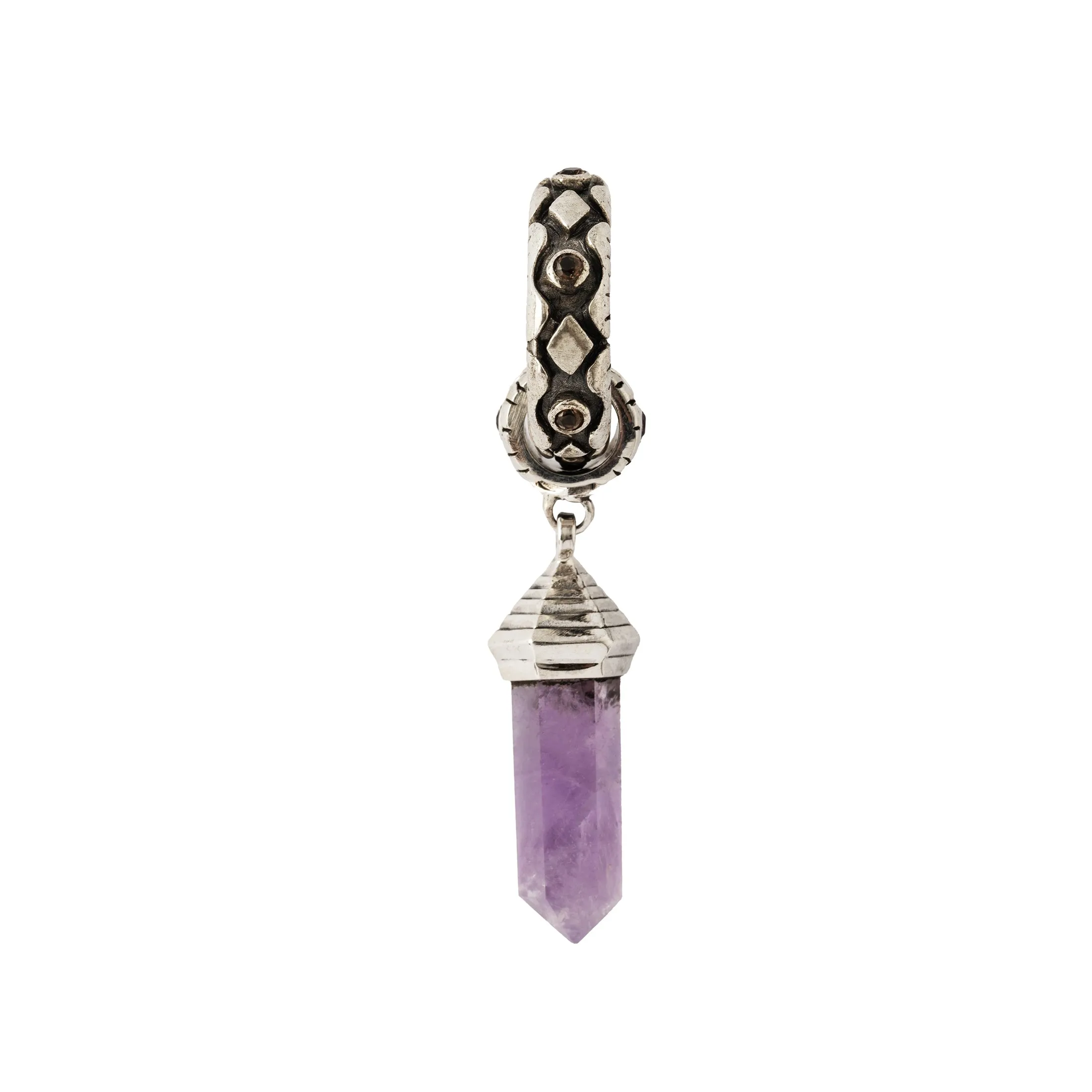 Ashara Silver Hangers - Amethyst