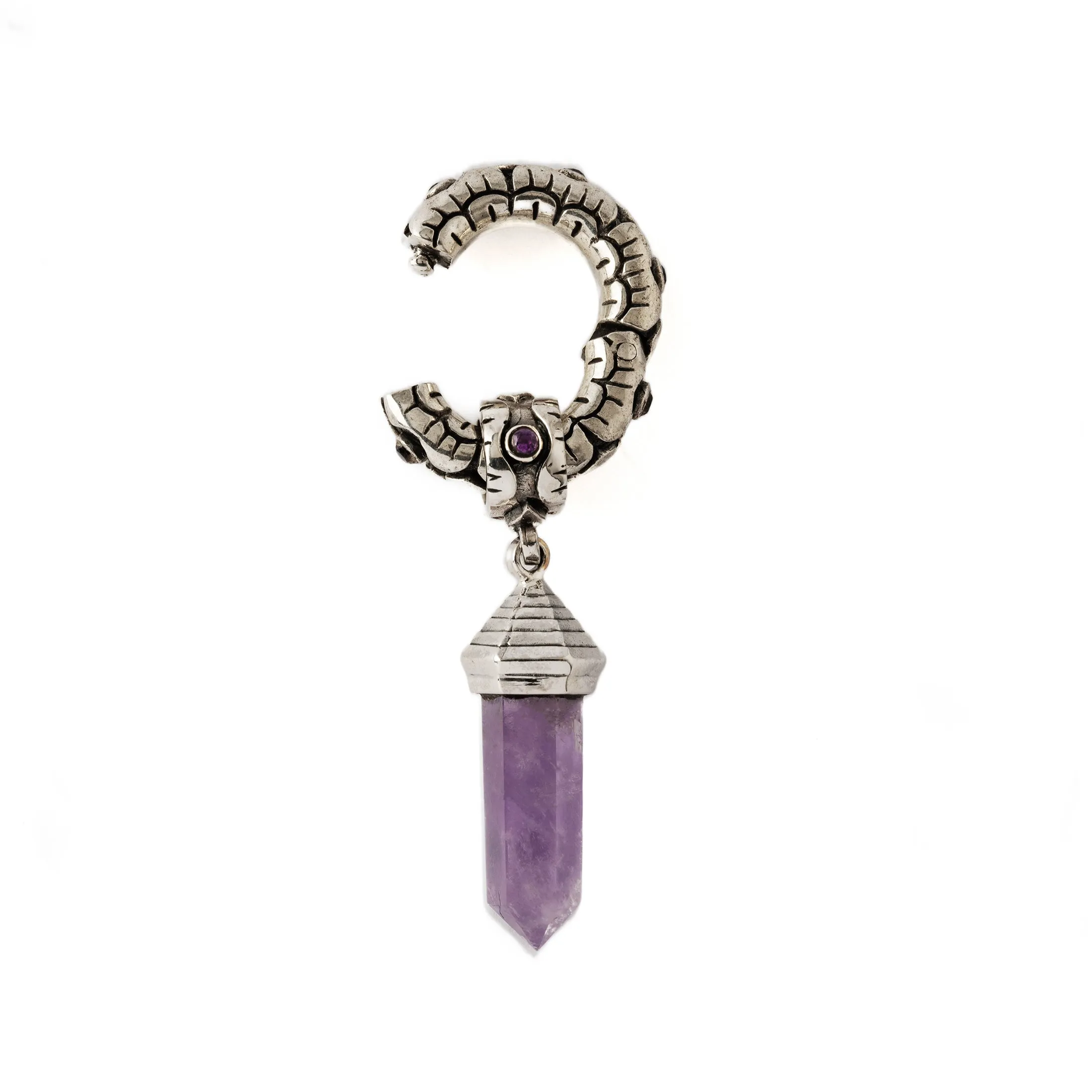 Ashara Silver Hangers - Amethyst