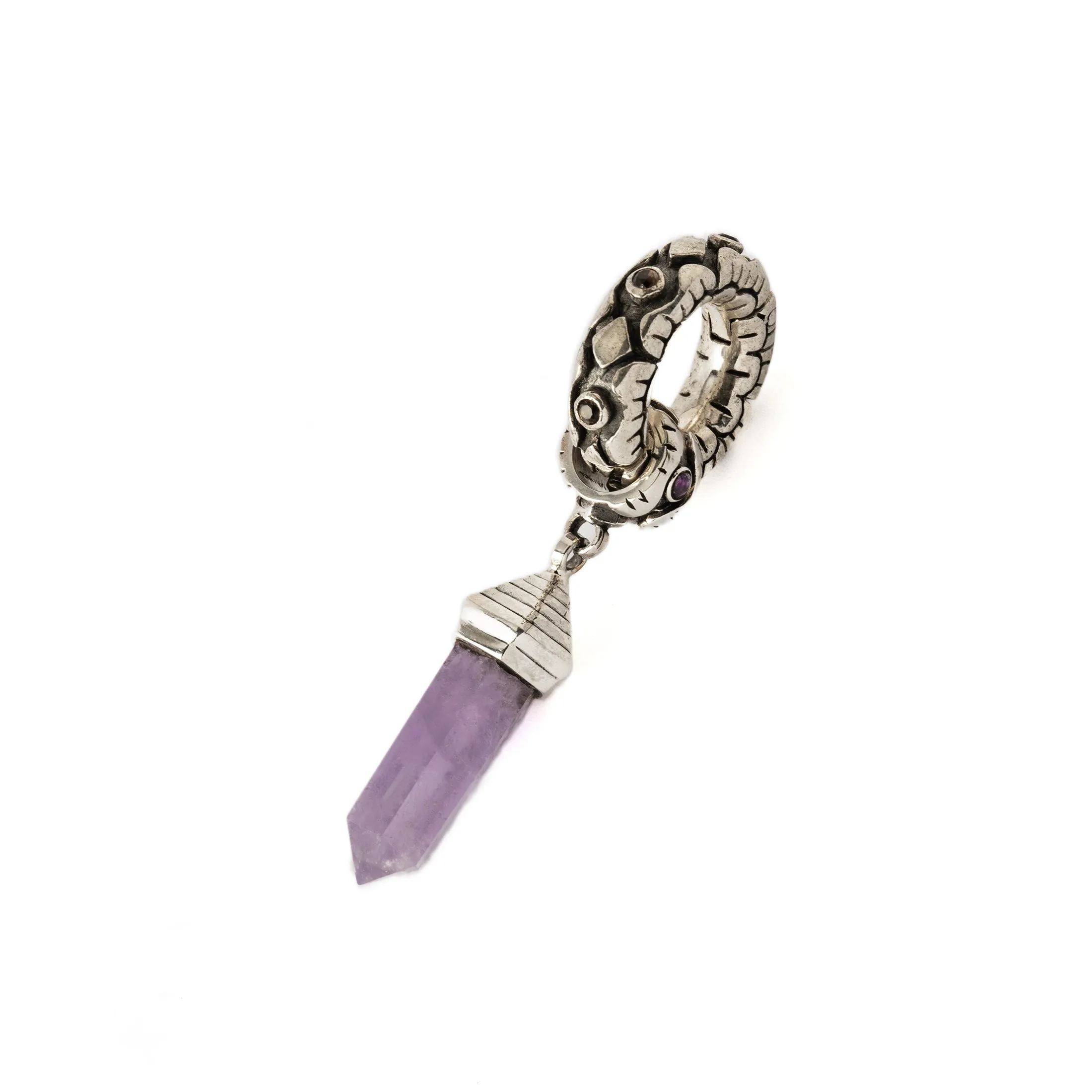 Ashara Silver Hangers - Amethyst