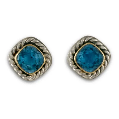 Athena Earrings-Blue Topaz