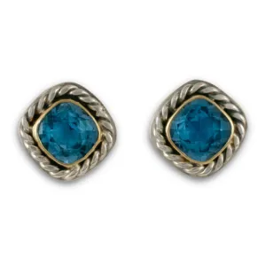 Athena Earrings-Blue Topaz