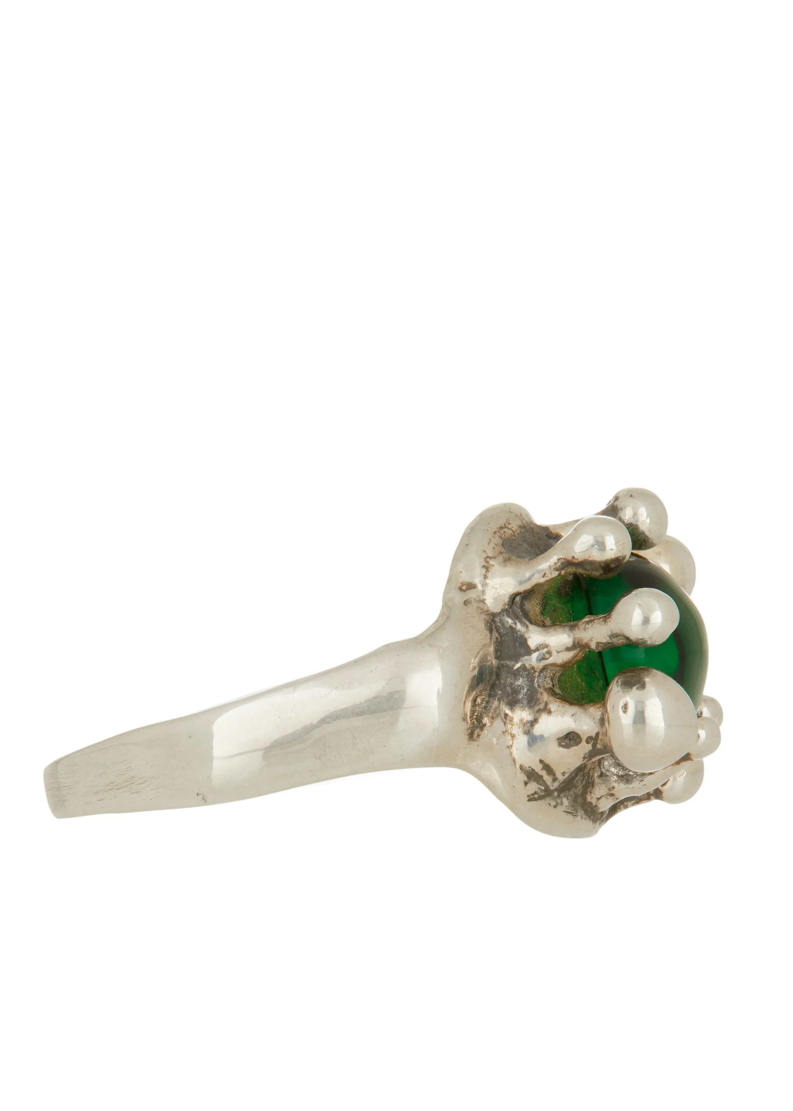 Atrium Ring in Sterling Silver - Green