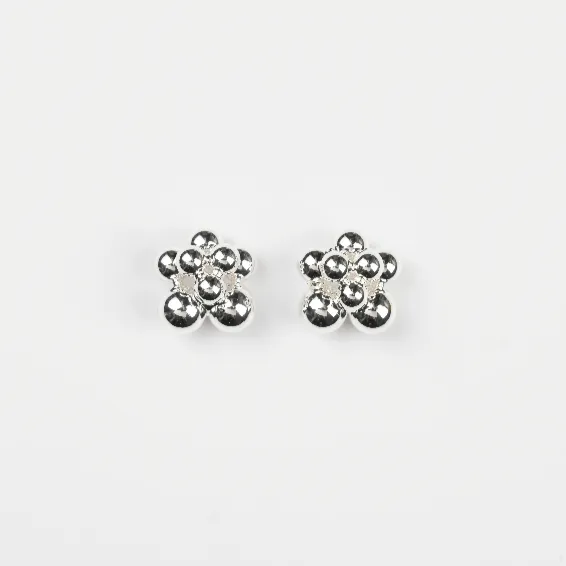 Ball Cluster Earrings | Silver