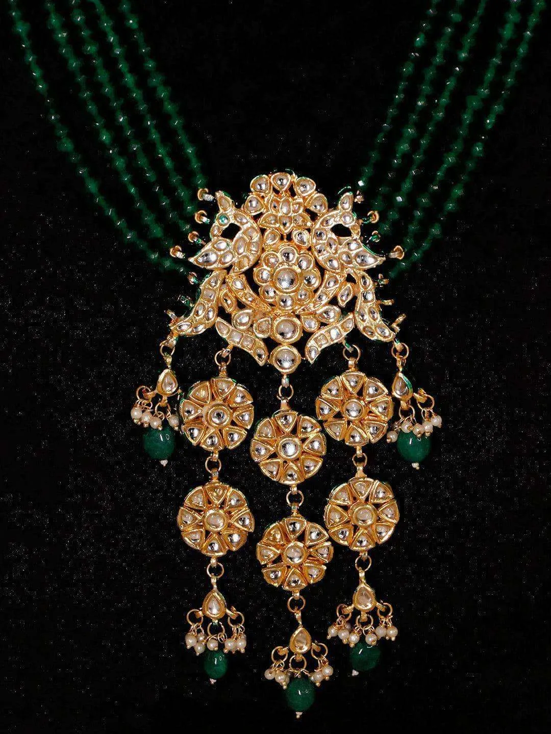 Big Pendant With Beryl Beads