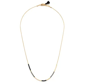 Black & Bone Japanese Seed Bead Necklace