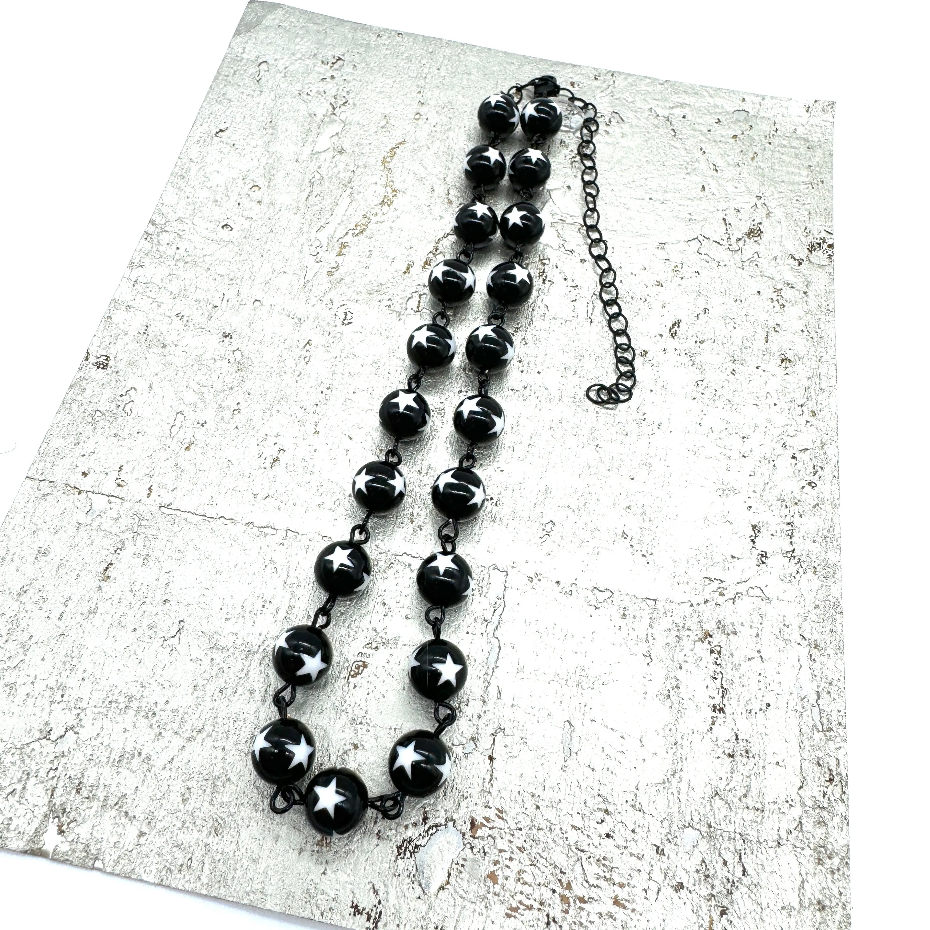 Black & White Star Mini Amelia Necklace