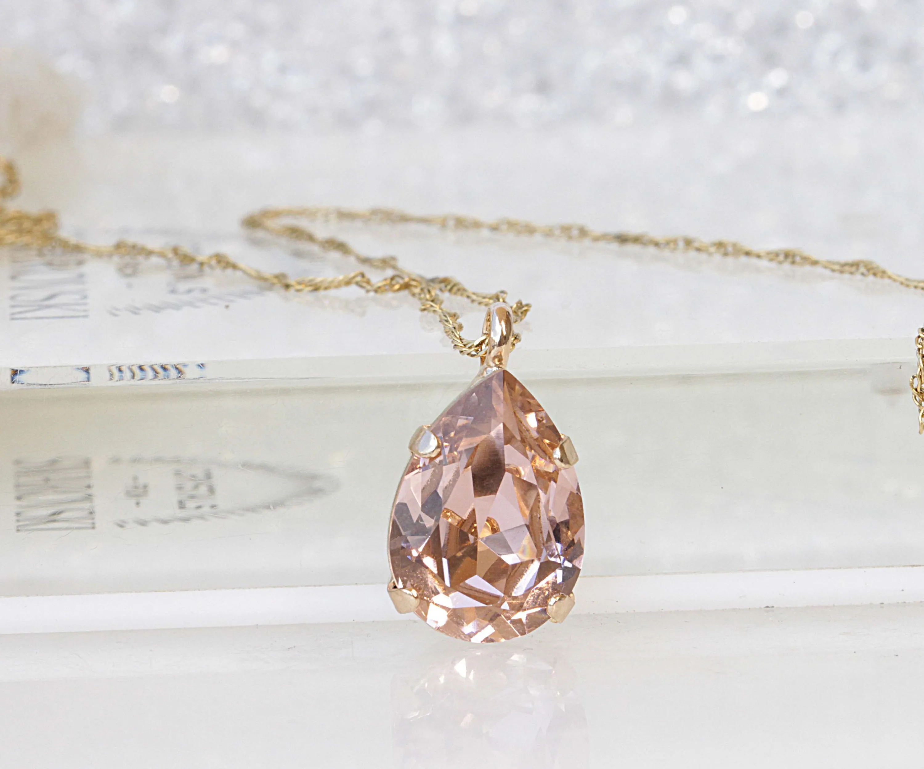 BLUSH MORGANITE NECKLACE