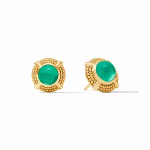 Cabochon Stud - Iridescent Emerald Green