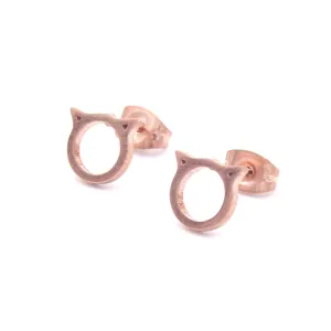Cat Ears Ring of O Stud Earrings