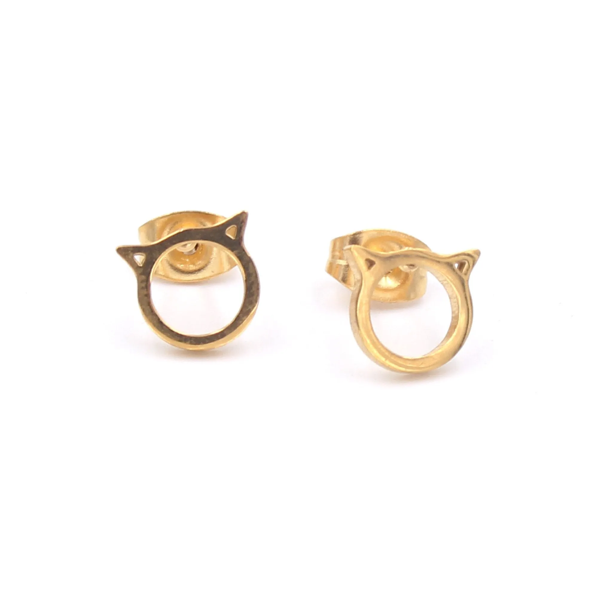 Cat Ears Ring of O Stud Earrings